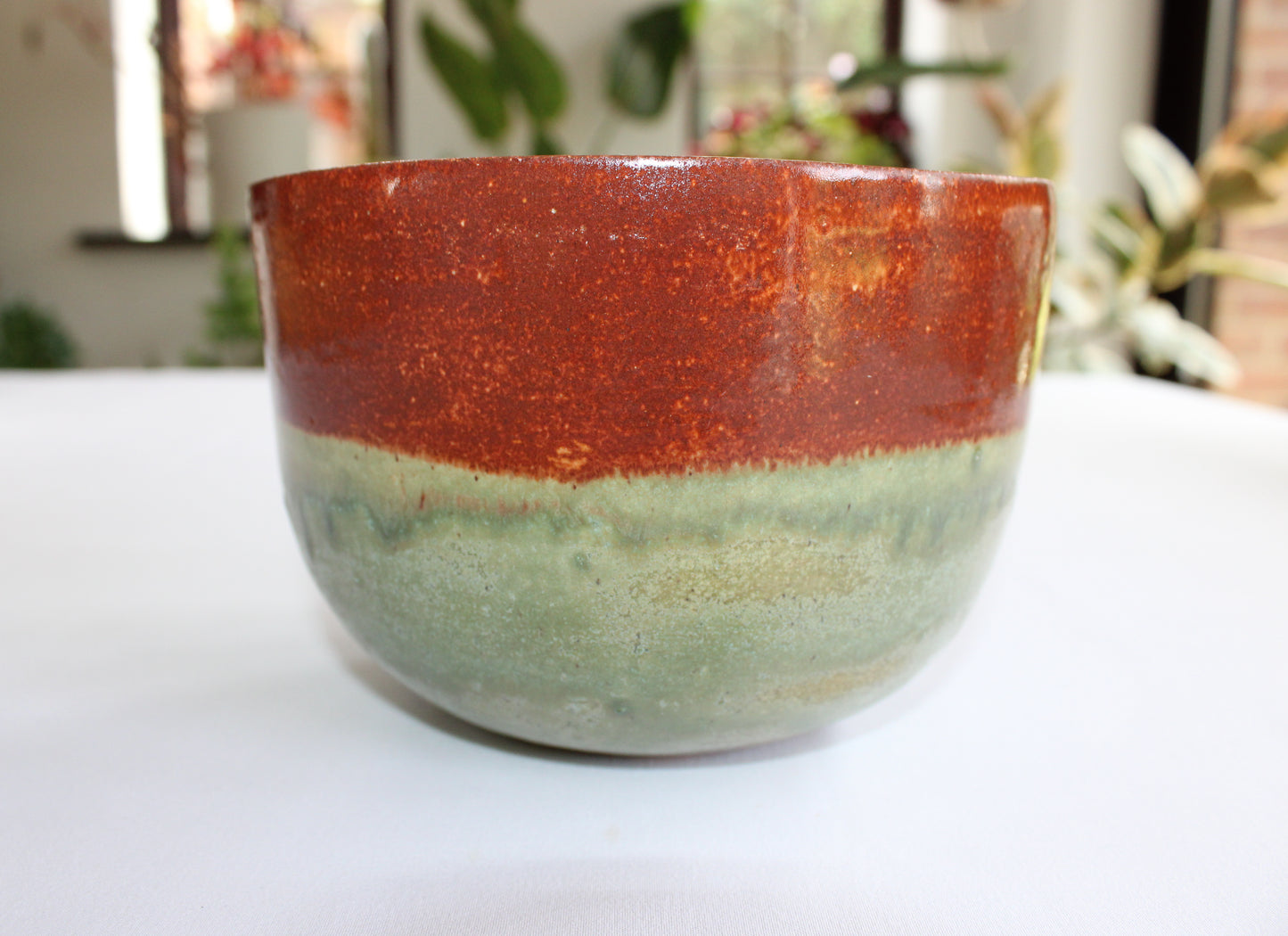 Serving bowl | Decorative bowl - Purple and Brown
