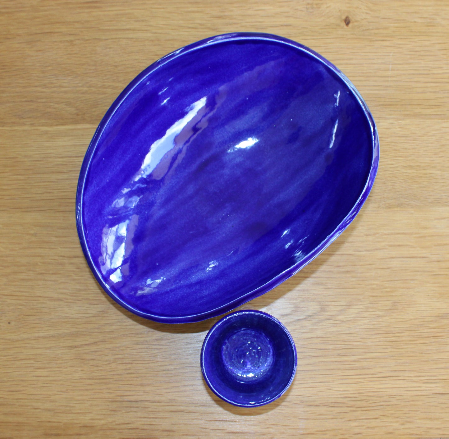 Boat shaped Dip & Dine set - Cobalt