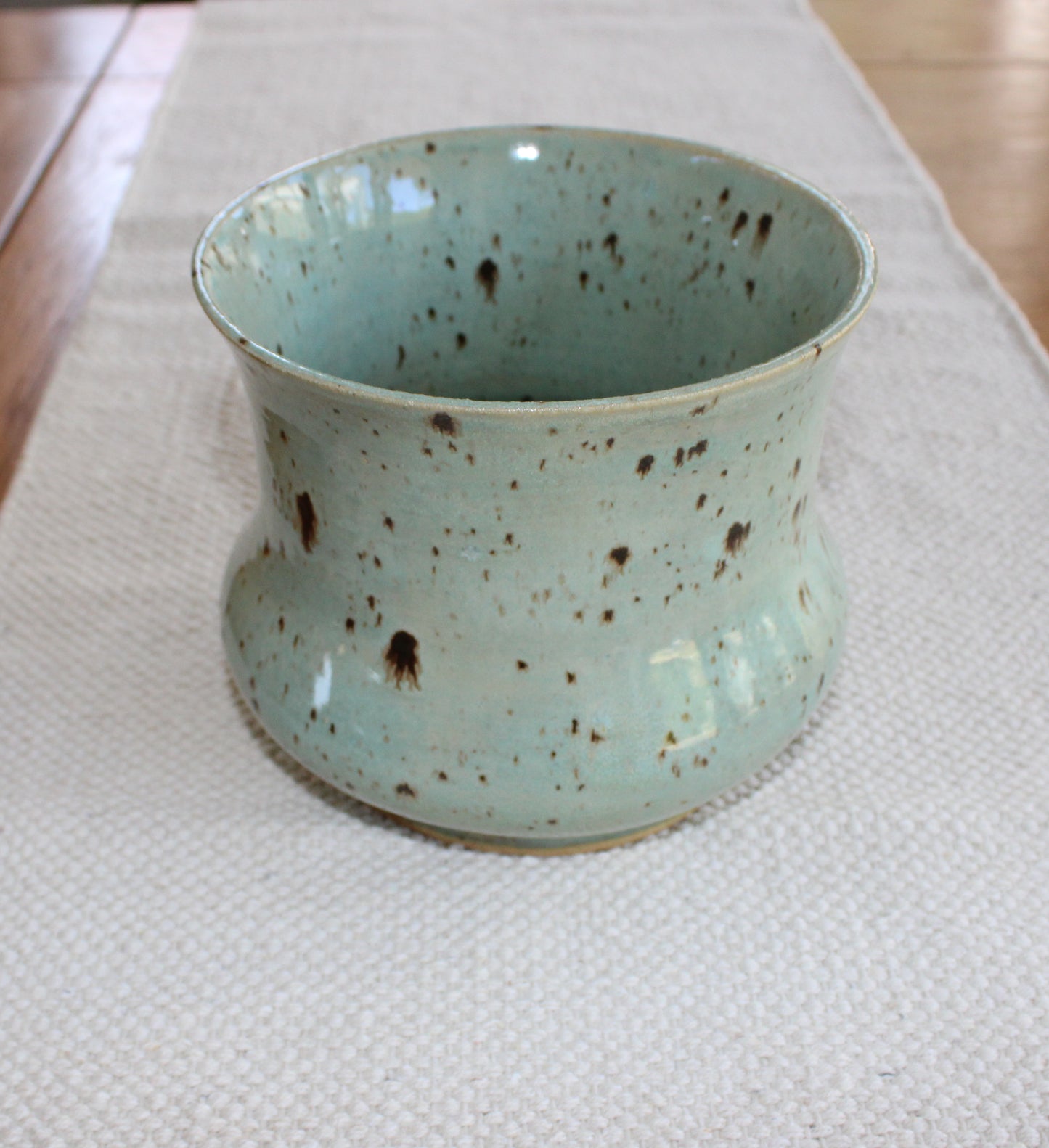 Decorative pot | Planter | Serving pot - Blue with dark speckles