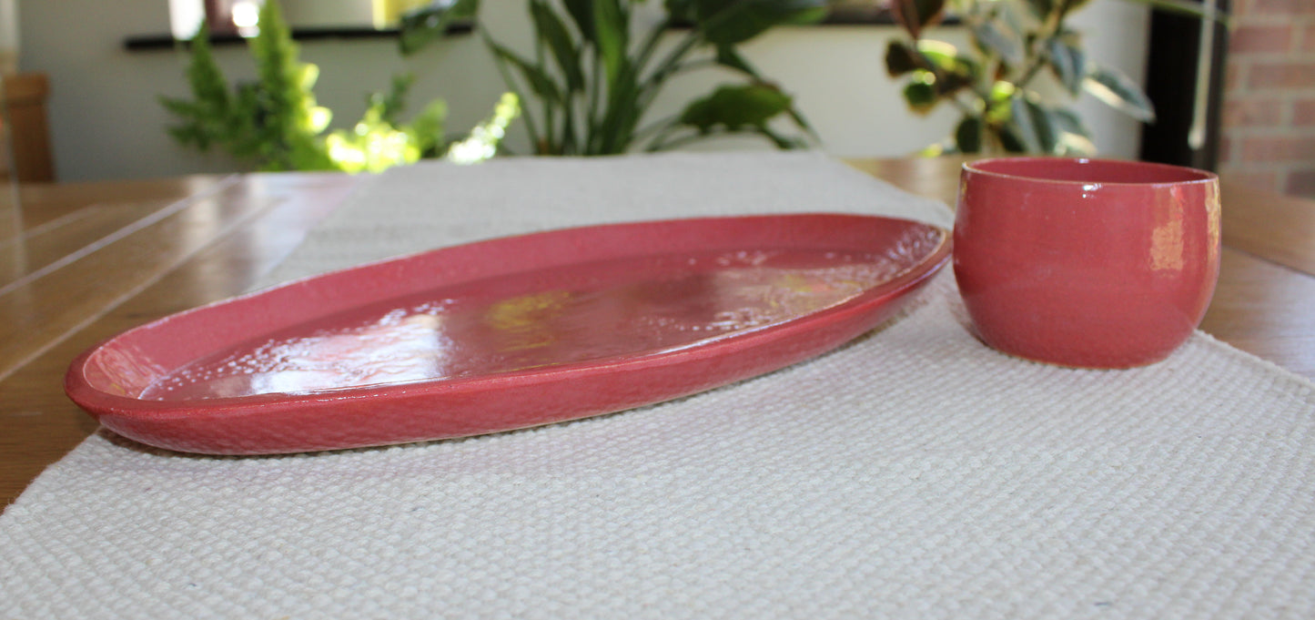Large Dip & Dine set - Raspberry