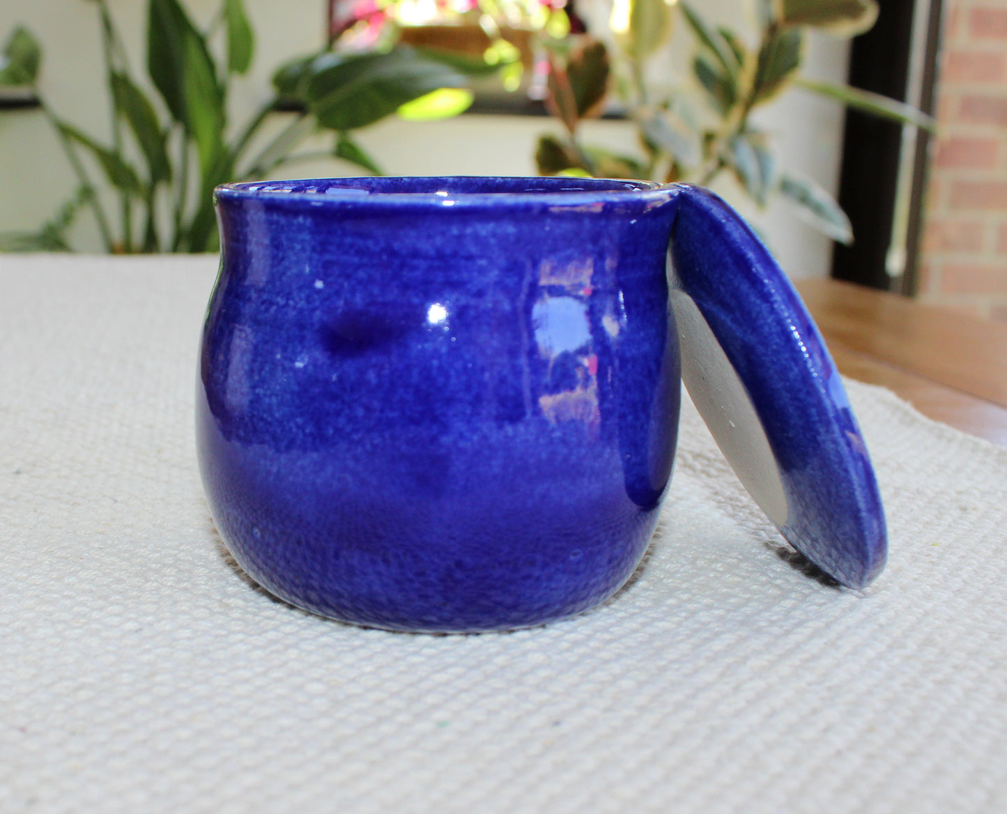 Small pot with lid - cobalt