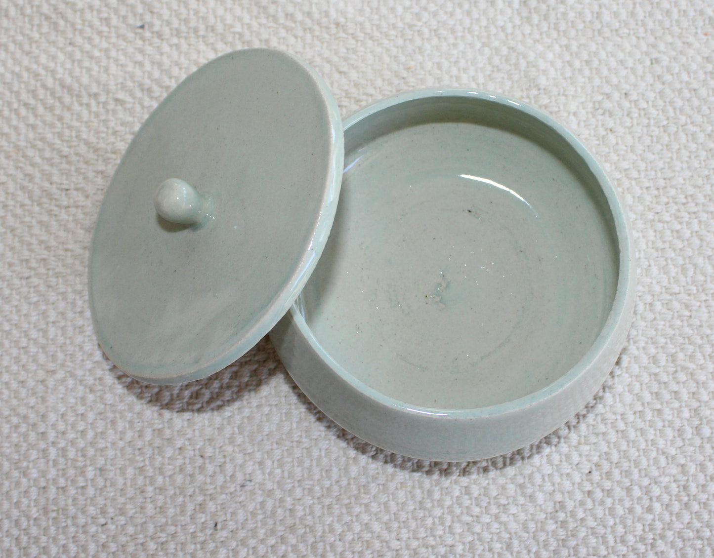 Small pot with lid - Aqua