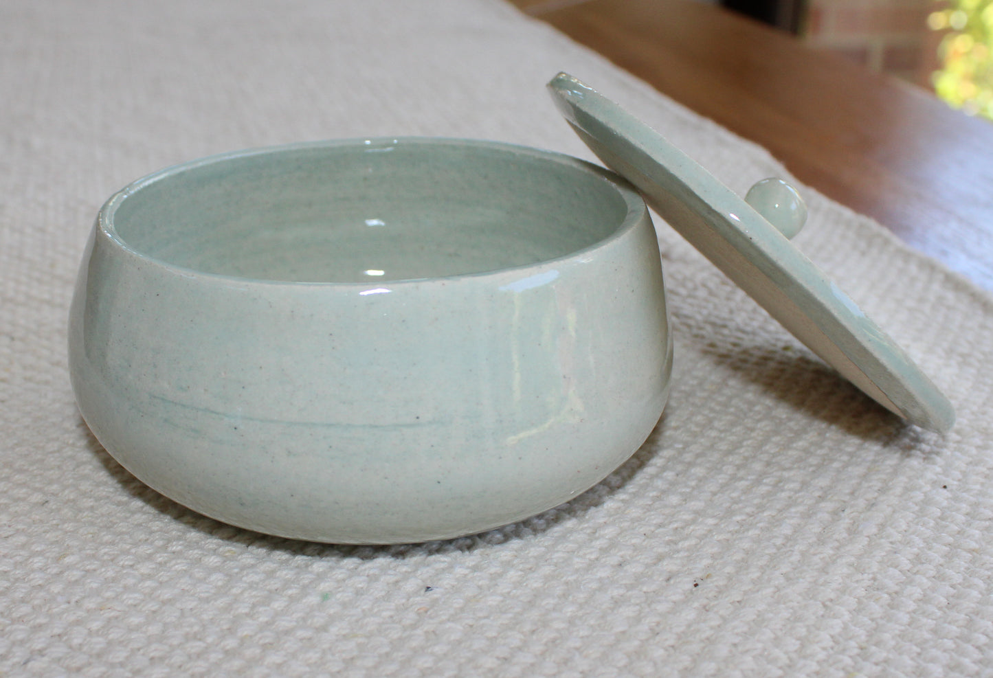 Small pot with lid - Aqua
