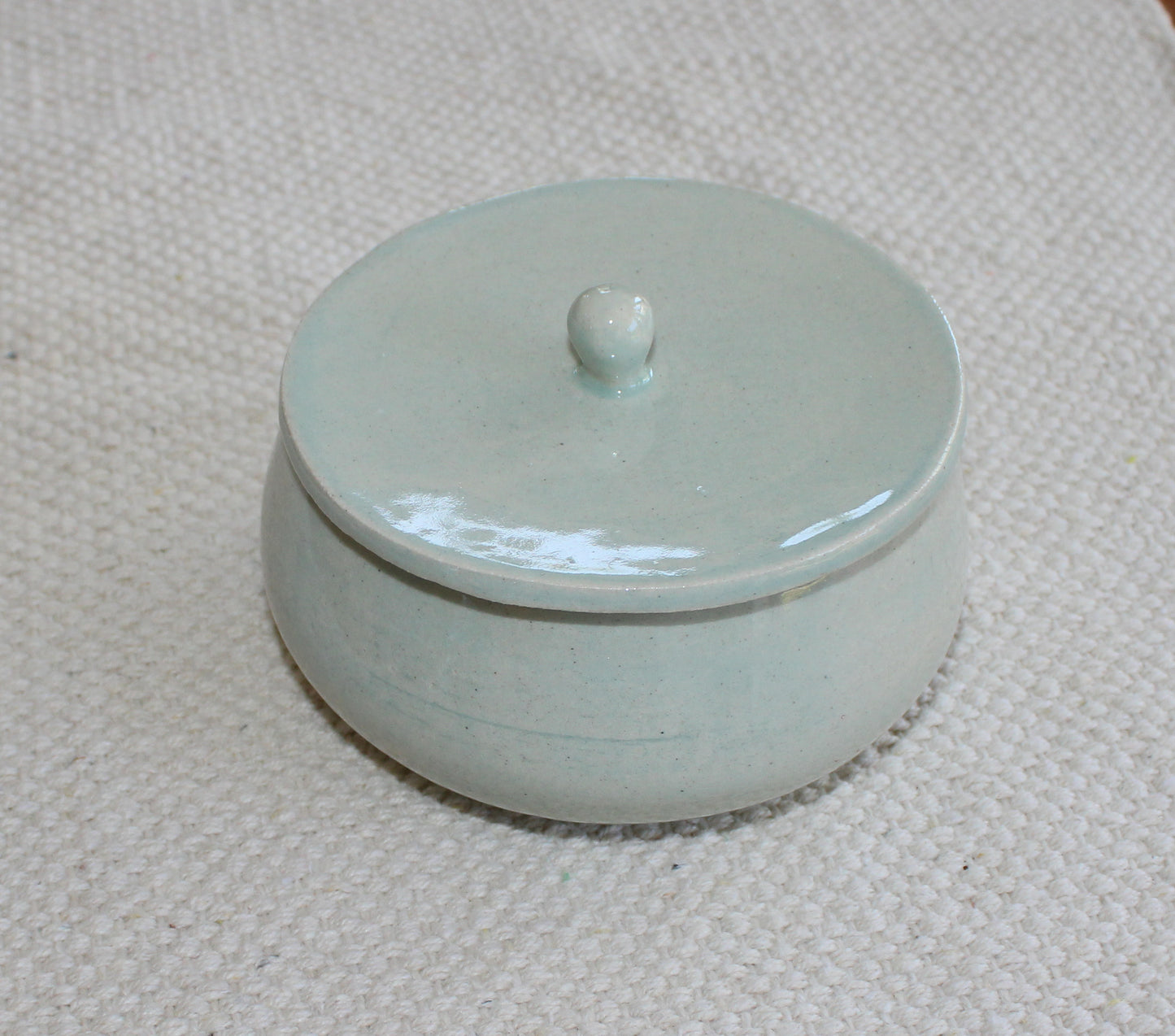 Small pot with lid - Aqua