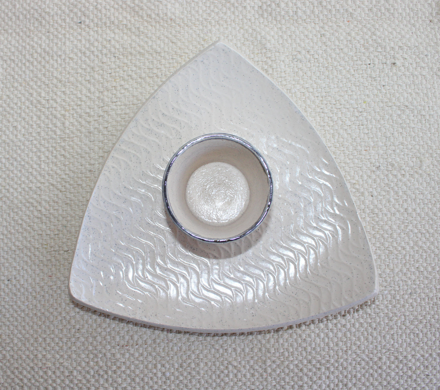 Triangle Dip & Dine plates set