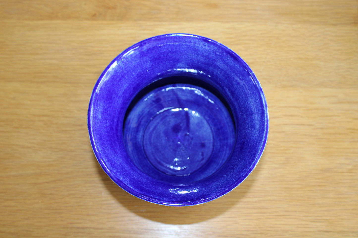 Decorative pot | Planter | Serving pot - Blue with waves