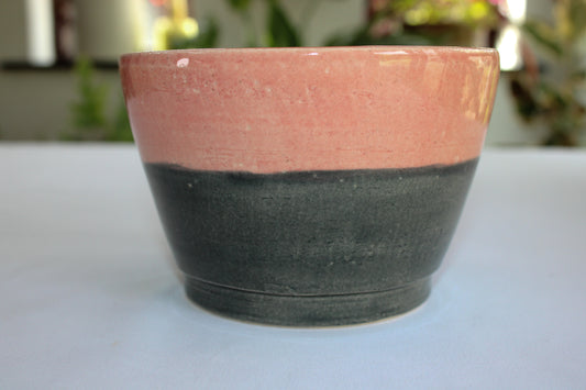 Decorative pot | Planter | Serving pot - pink and gray