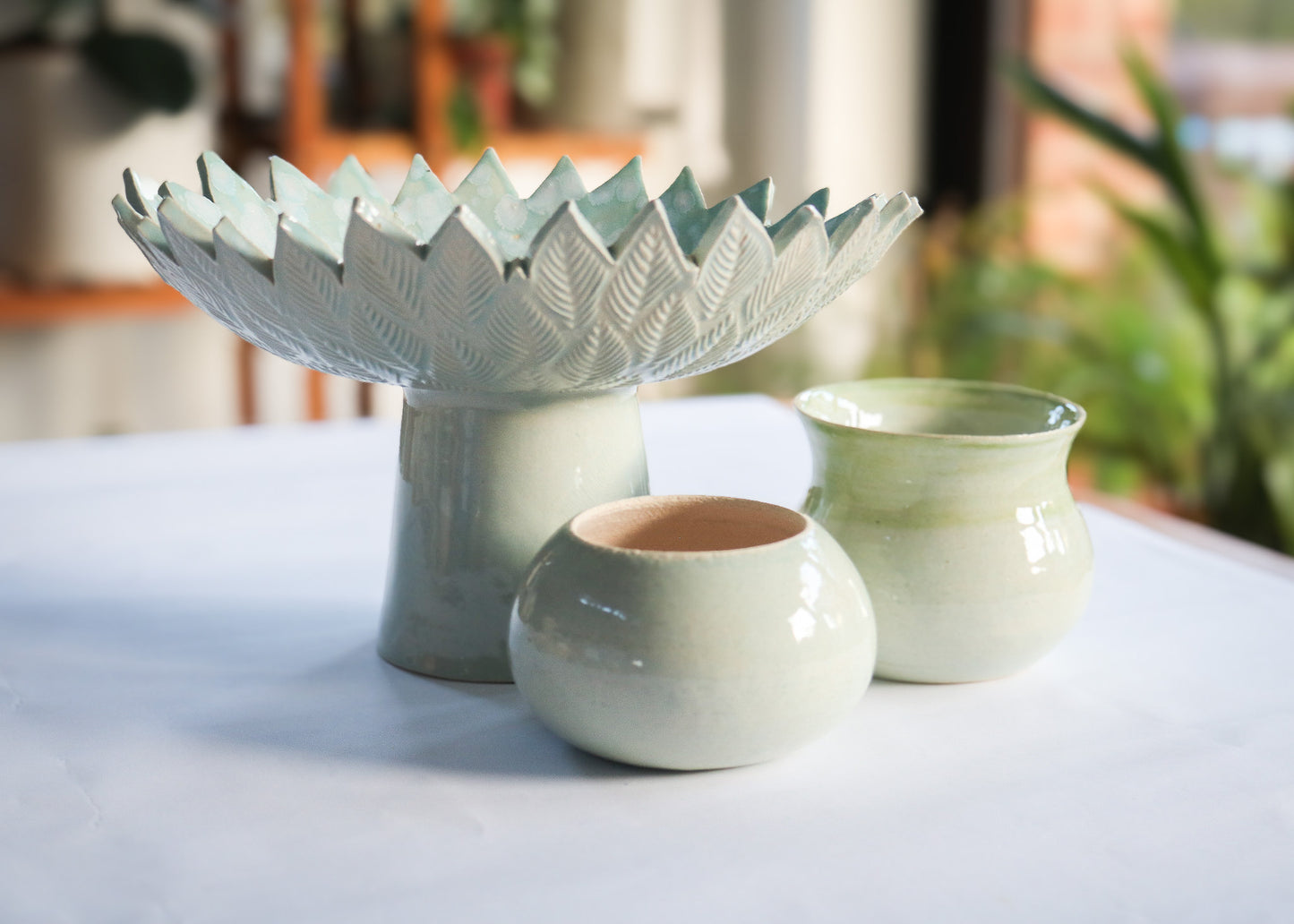 Ceramic Pedestal | Footed bowl | Home decor