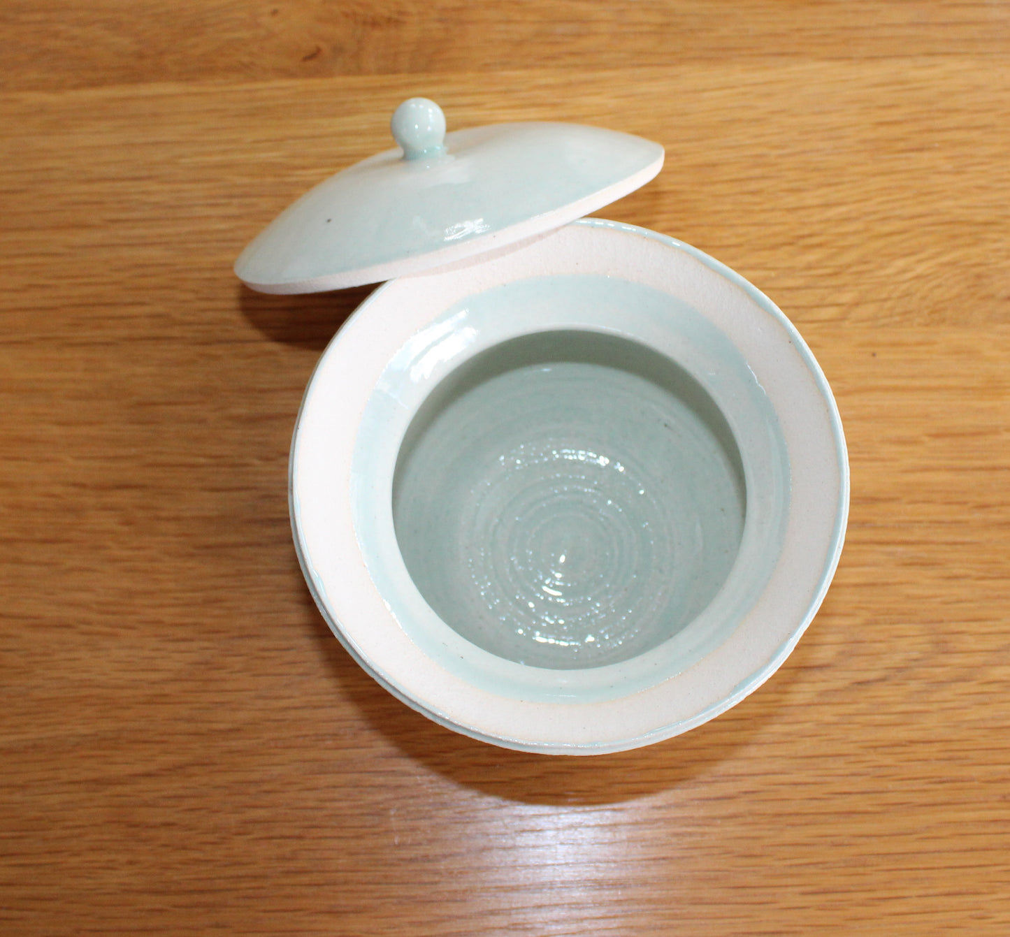 Pot with lid - Aqua