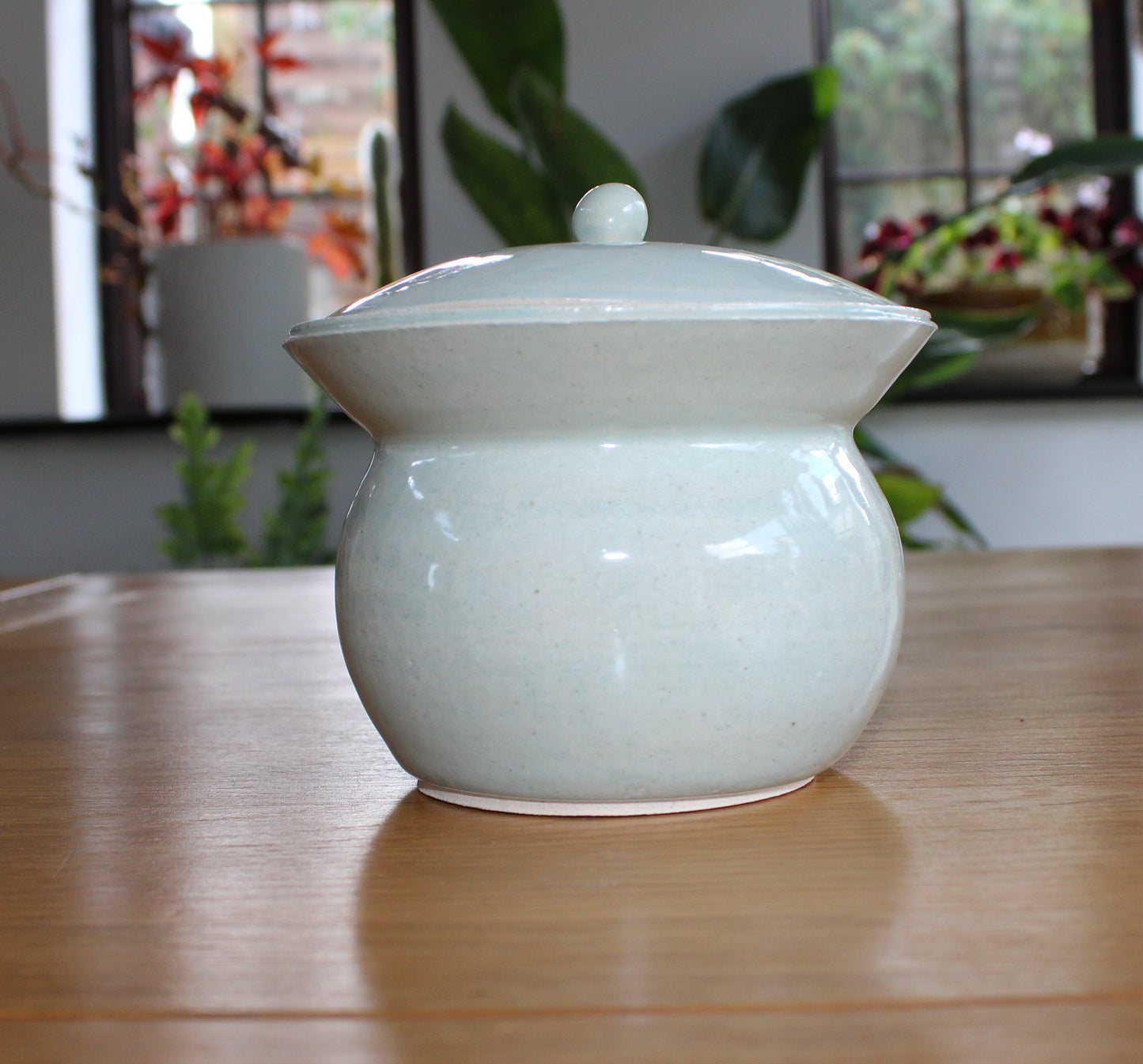 Pot with lid - Aqua