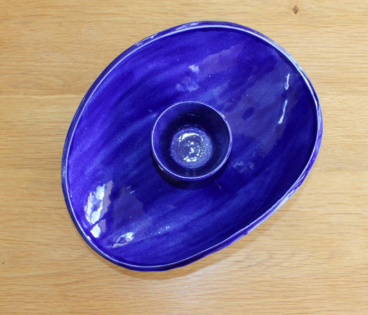 Boat shaped Dip & Dine set - Cobalt