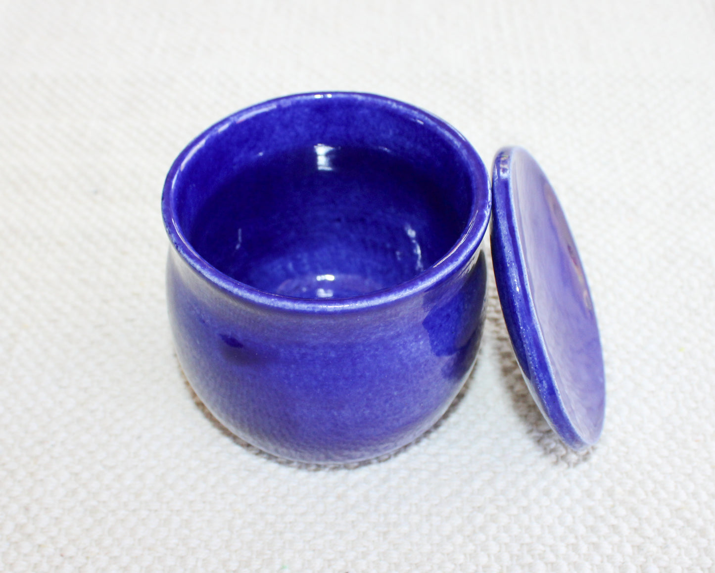 Small pot with lid - cobalt