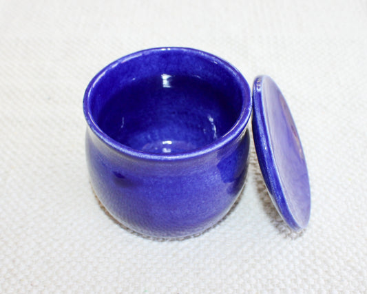 Small pot with lid - cobalt