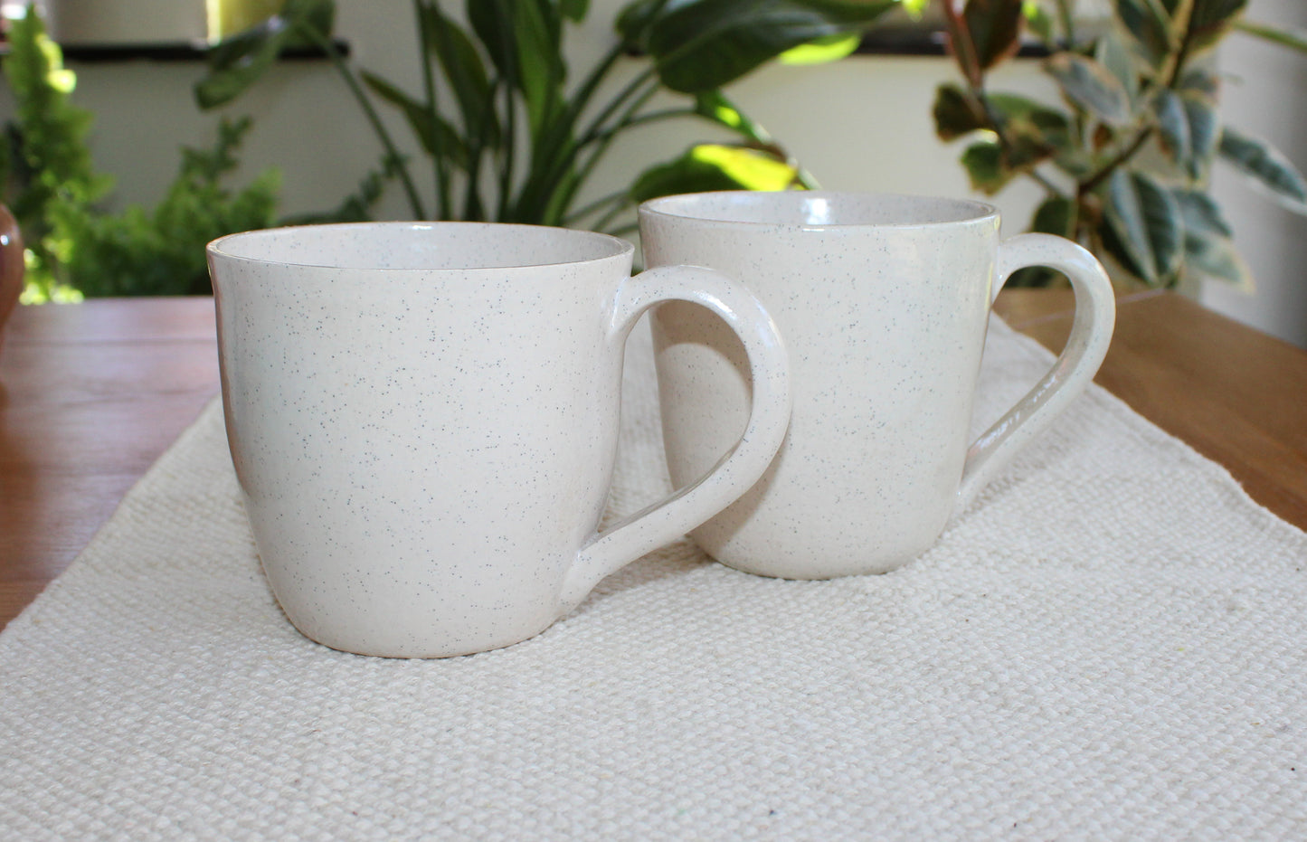 Large White Mugs
