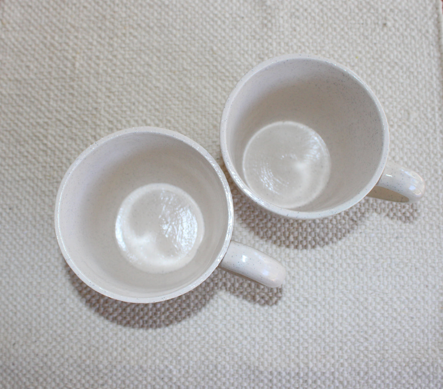 Large White Mugs