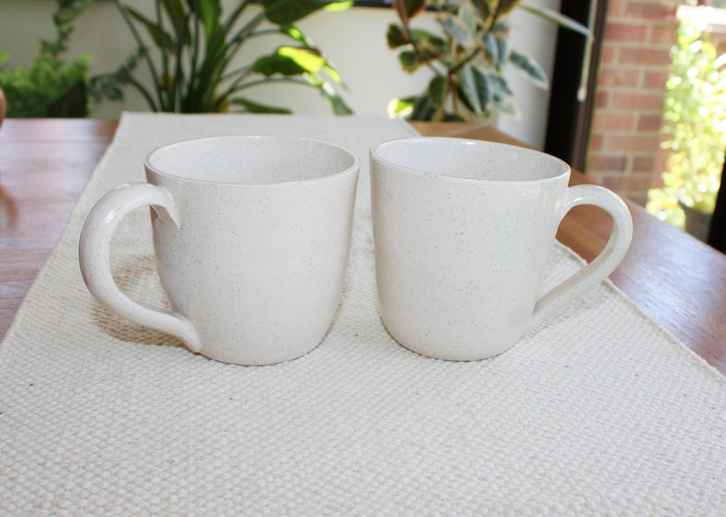 Large White Mugs