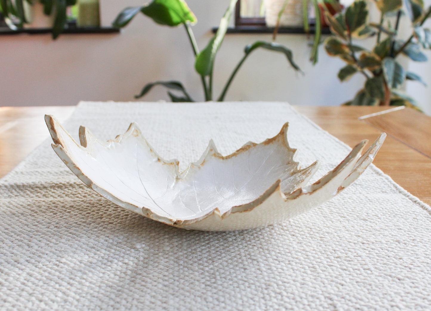 Leaf plate | Home Decor - White