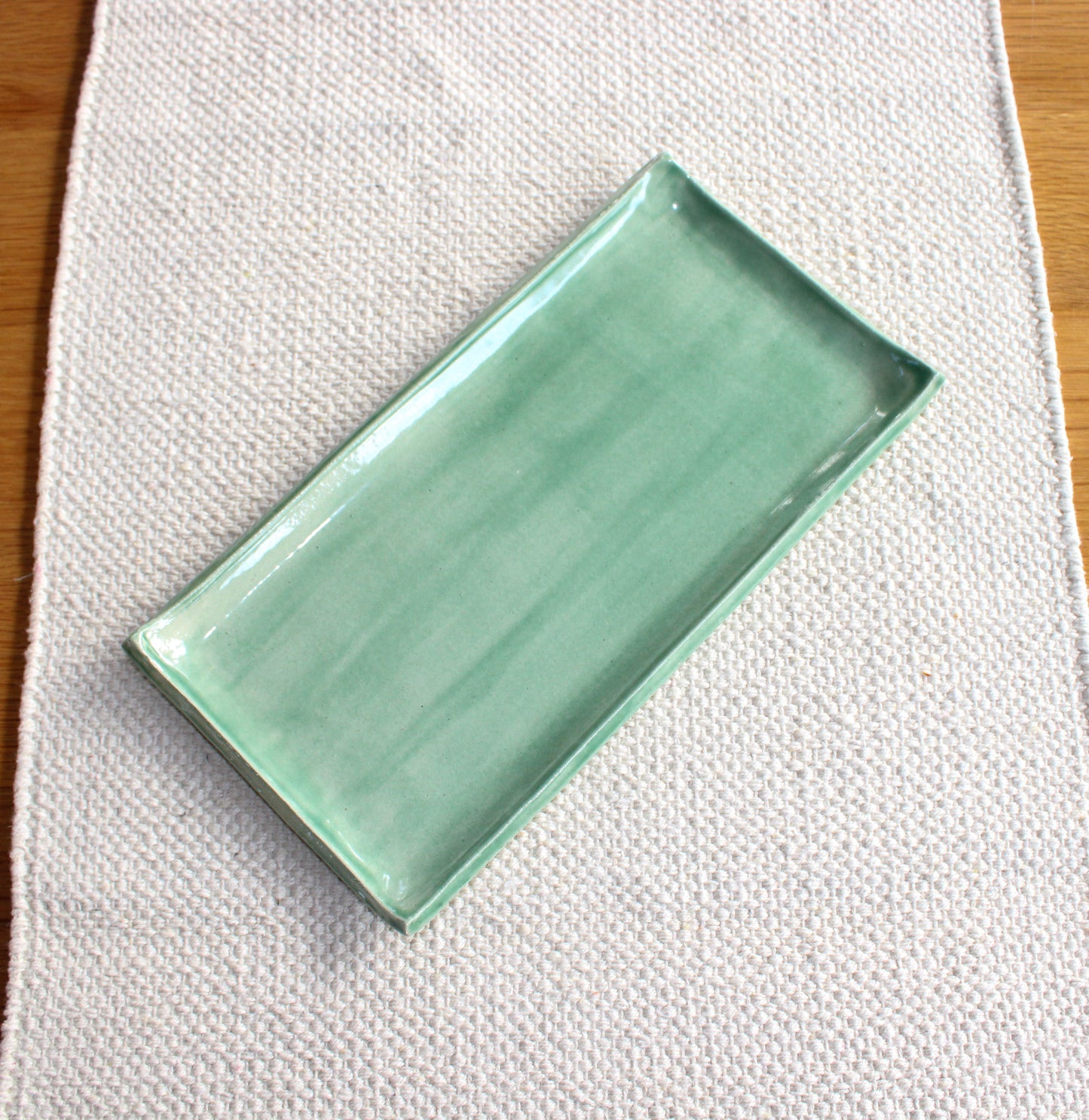 Medium Rectangle Plate - green