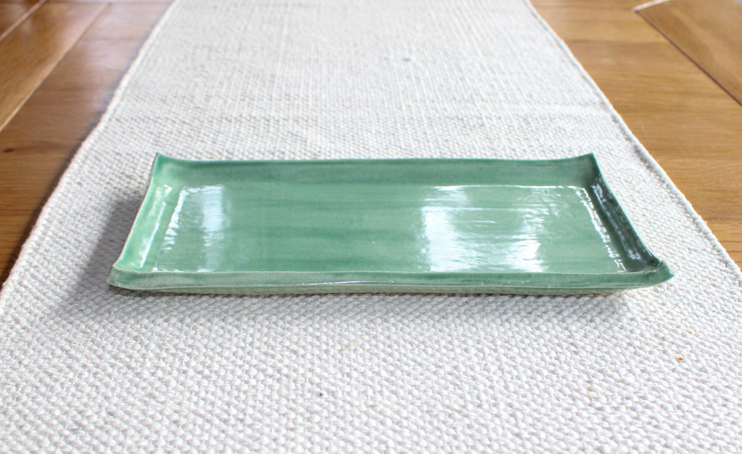 Medium Rectangle Plate - green