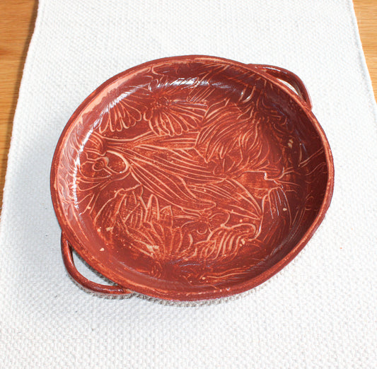 Large Round Plate with handles