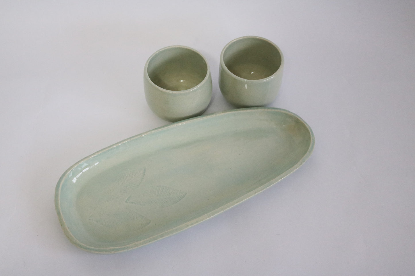 Chip & Dip serving set - pale blue