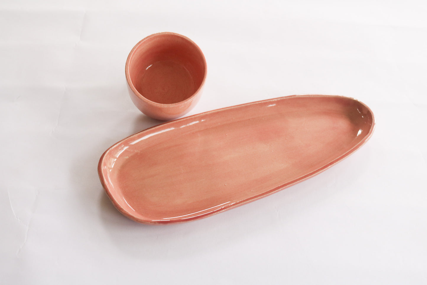 Chip & Dip serving set - pink